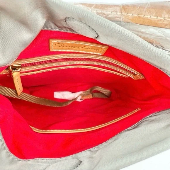 Dooney & Bourke Gray and Brown Shoulder Bag with Gold Hardware NWT - Picture 6 of 6